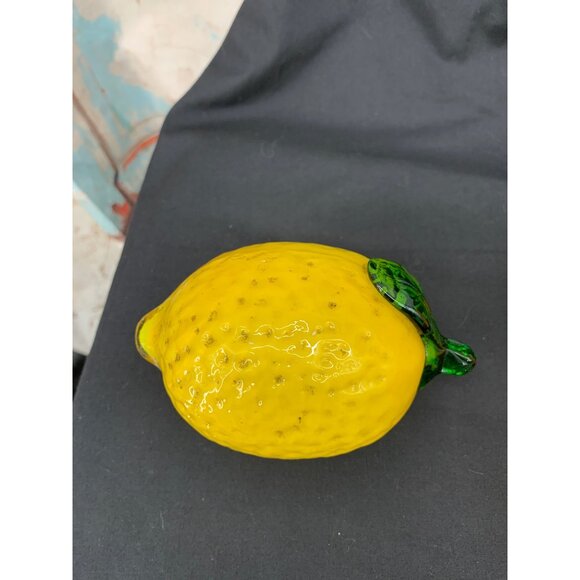 Blown Glass Fruit 6 pc set Includes Pineapple Orange Pear Purple Grapes Lemon St - Picture 4 of 14